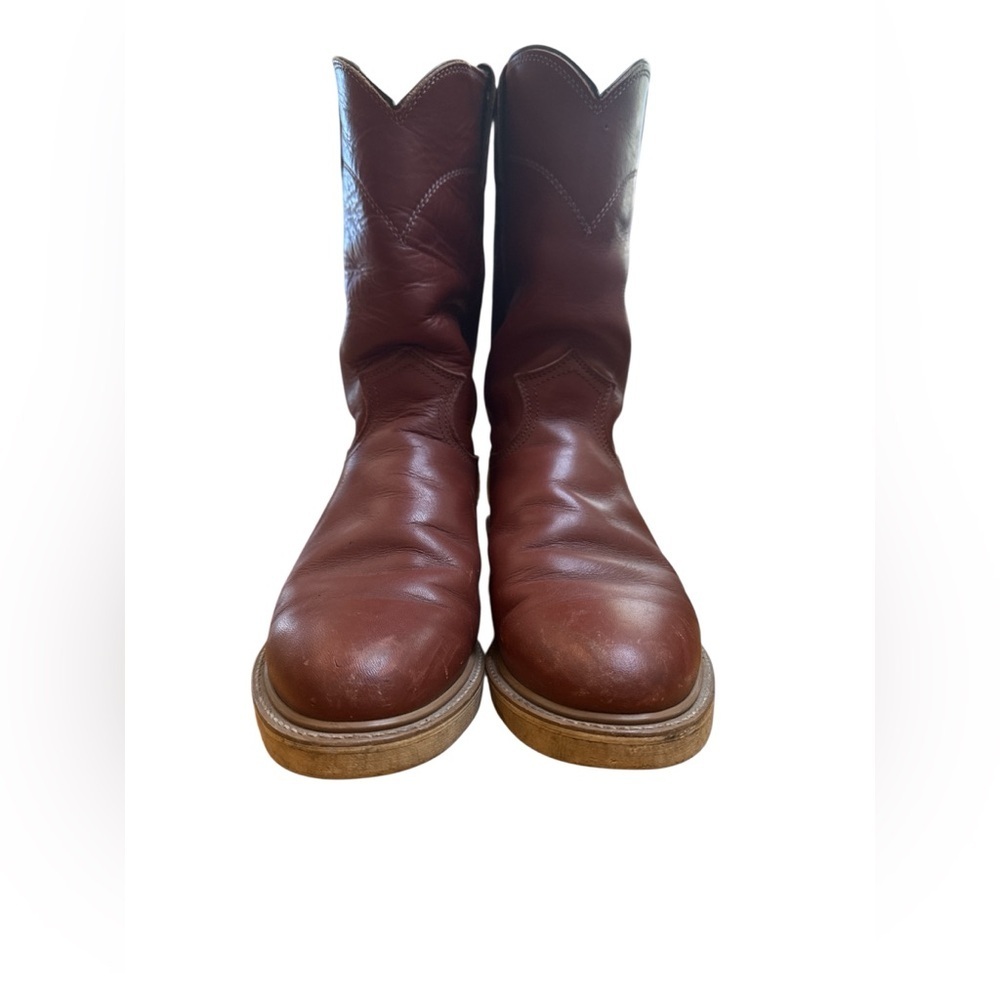 Justin Boots Men's Chestnut Leather Western Boots